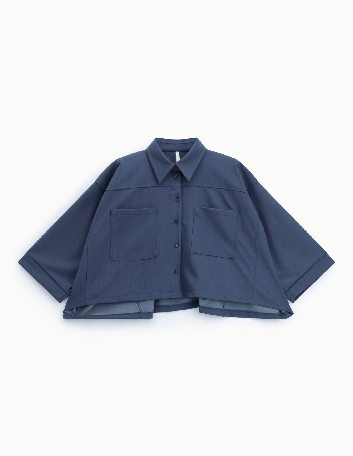 Chemise courte oversize à poches plaquées à plat – Imperial Femme
