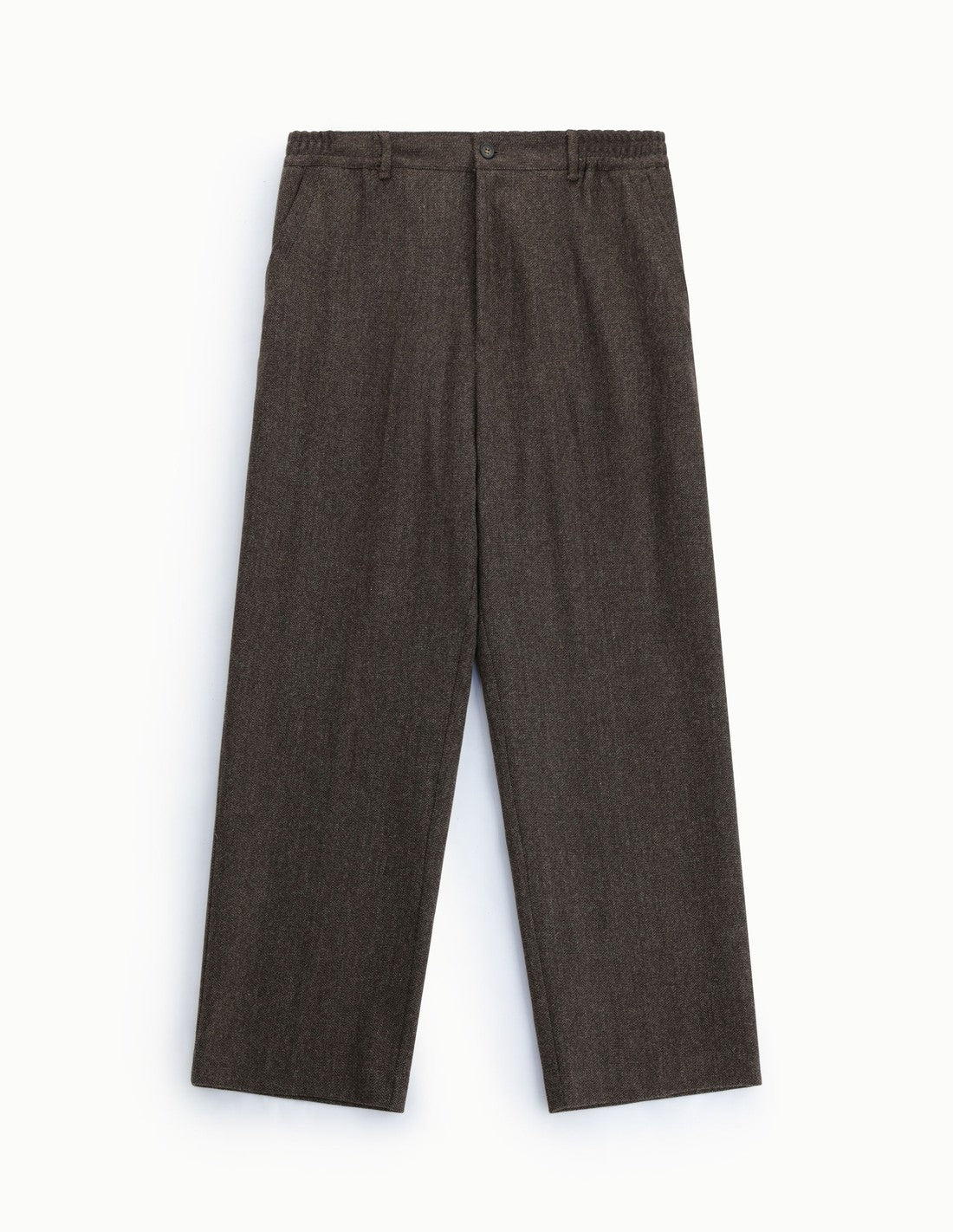 Pantalon regular à poches latérales en laine mélangée Imperial Homme, à plat
