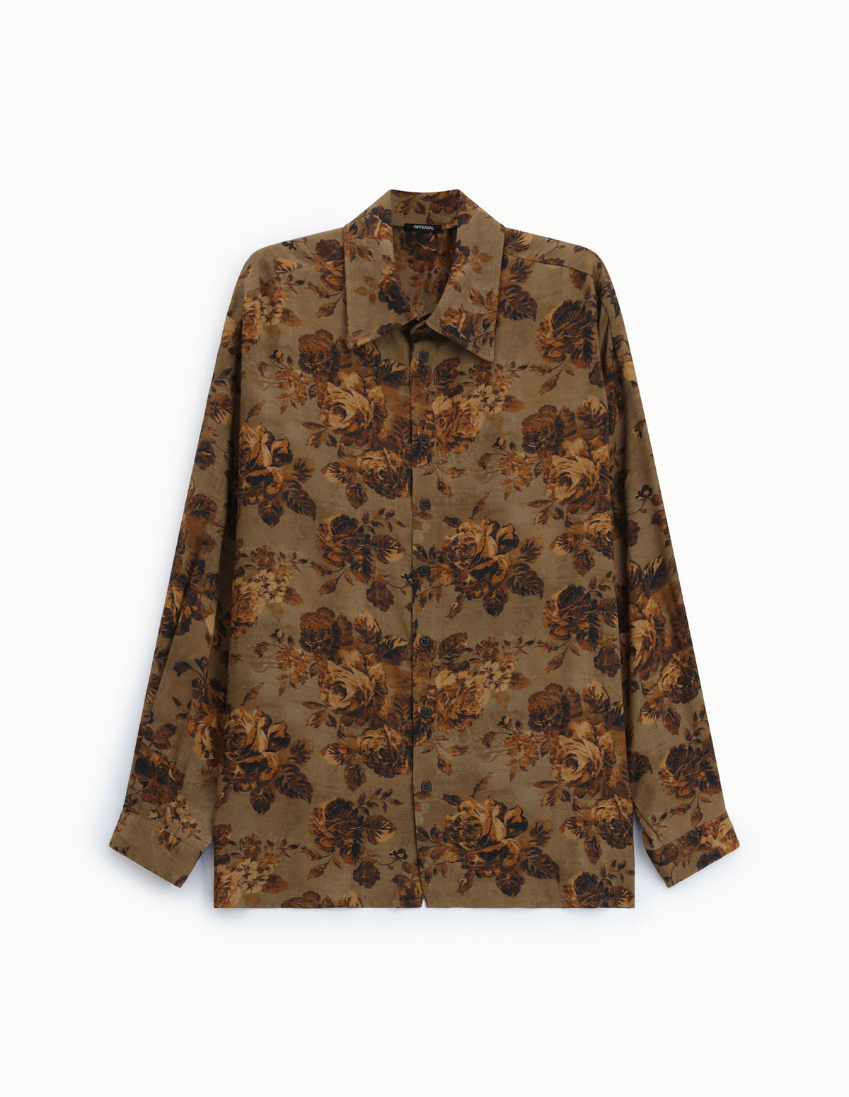 Chemise fluide imprimé floral en viscose à plat – Imperial Homme