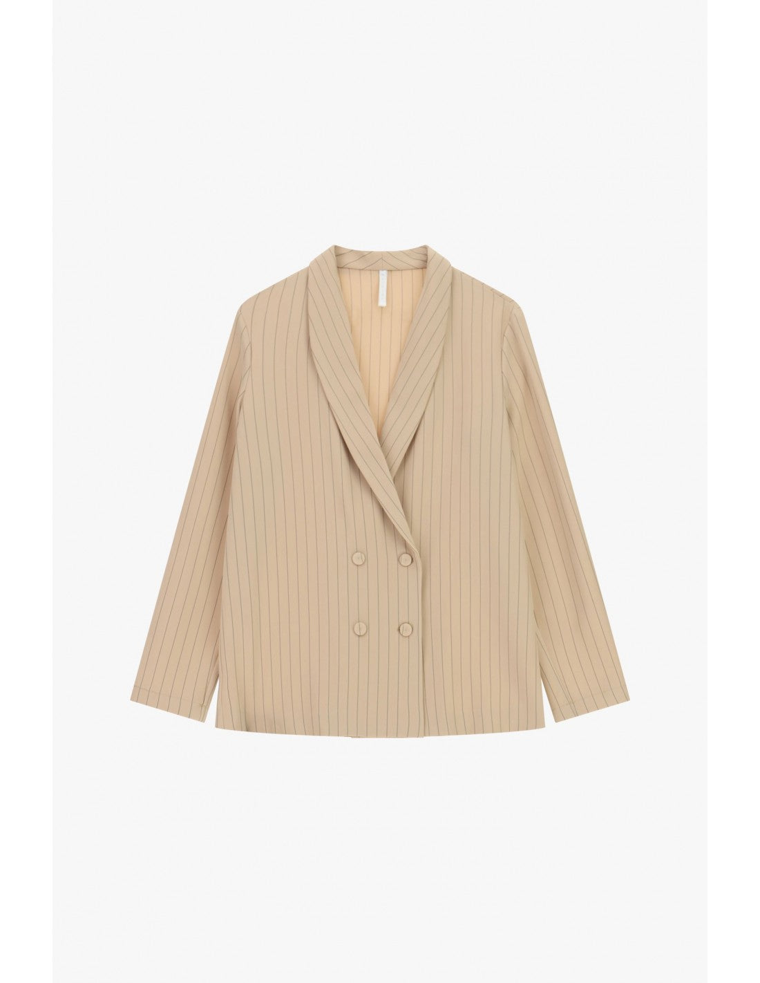 Blazer croisé rayé en crêpe – Imperial Femme