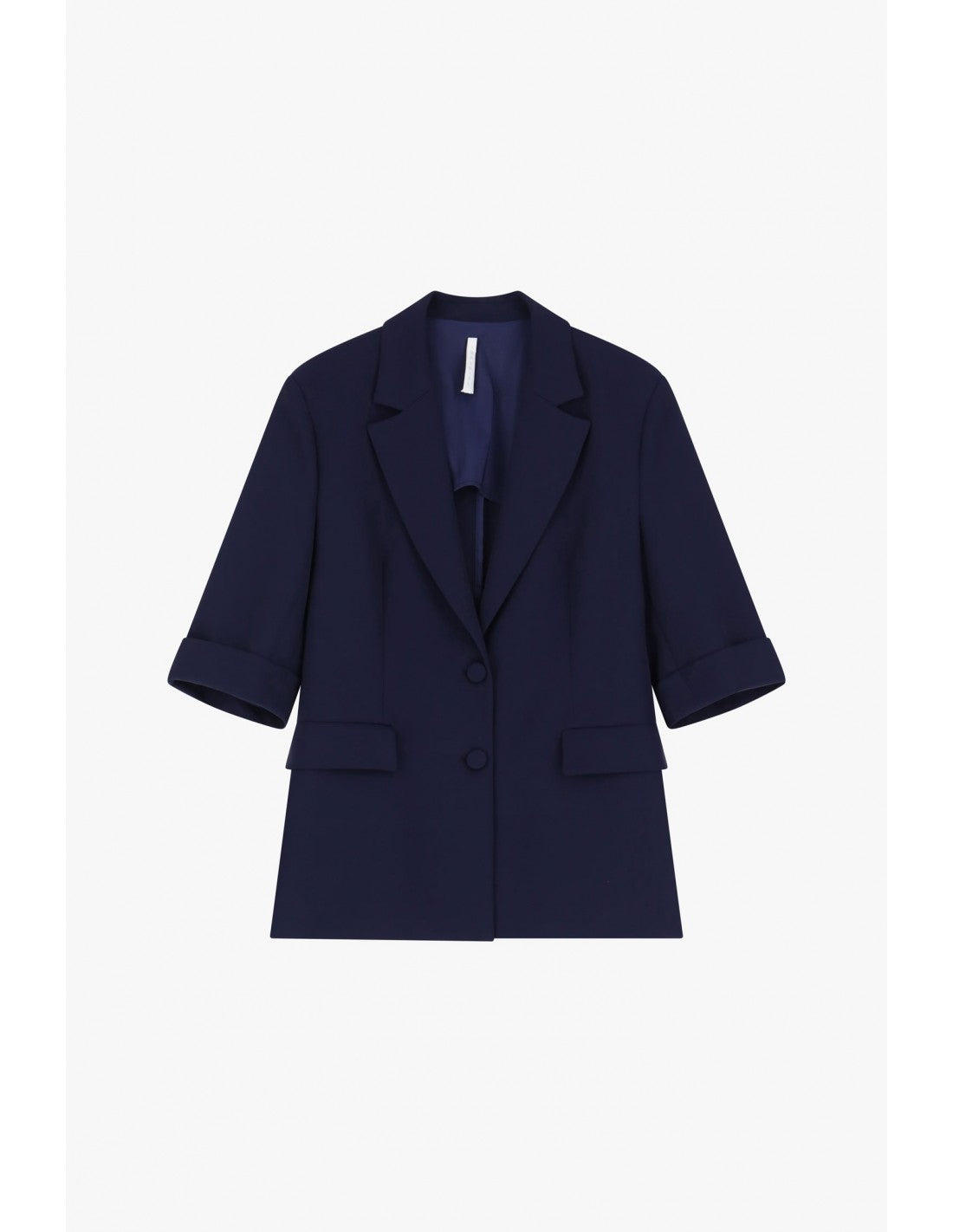Blazer droit manches courtes col revers crantés – Imperial Femme