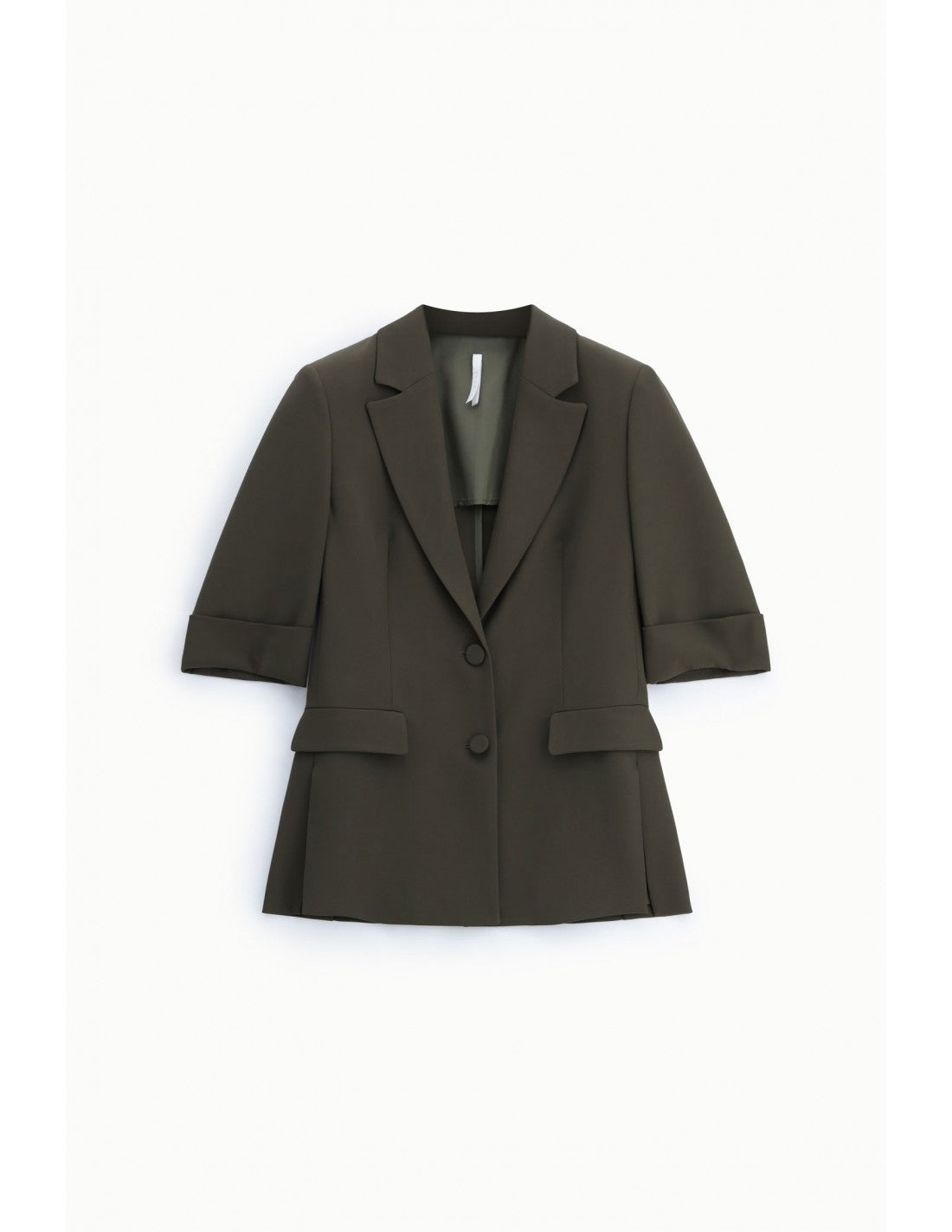 Blazer droit manches courtes col revers crantés – Imperial Femme