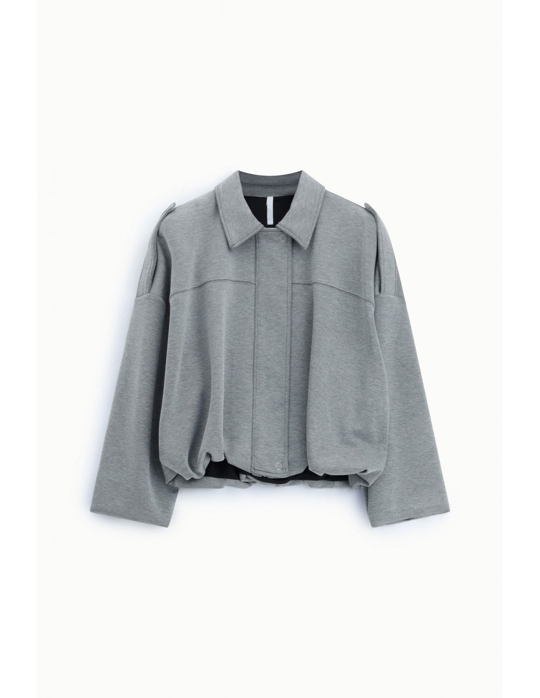 Blouson oversize col aviateur en point de Milan – Imperial Femme