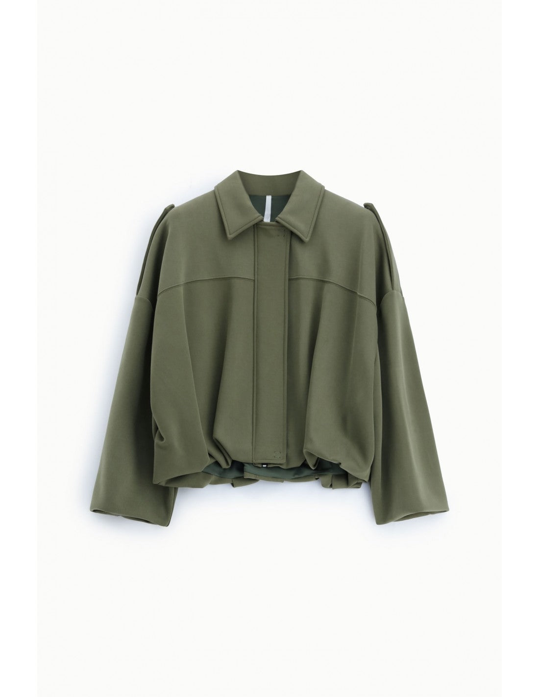 Blouson oversize col aviateur en point de Milan – Imperial Femme