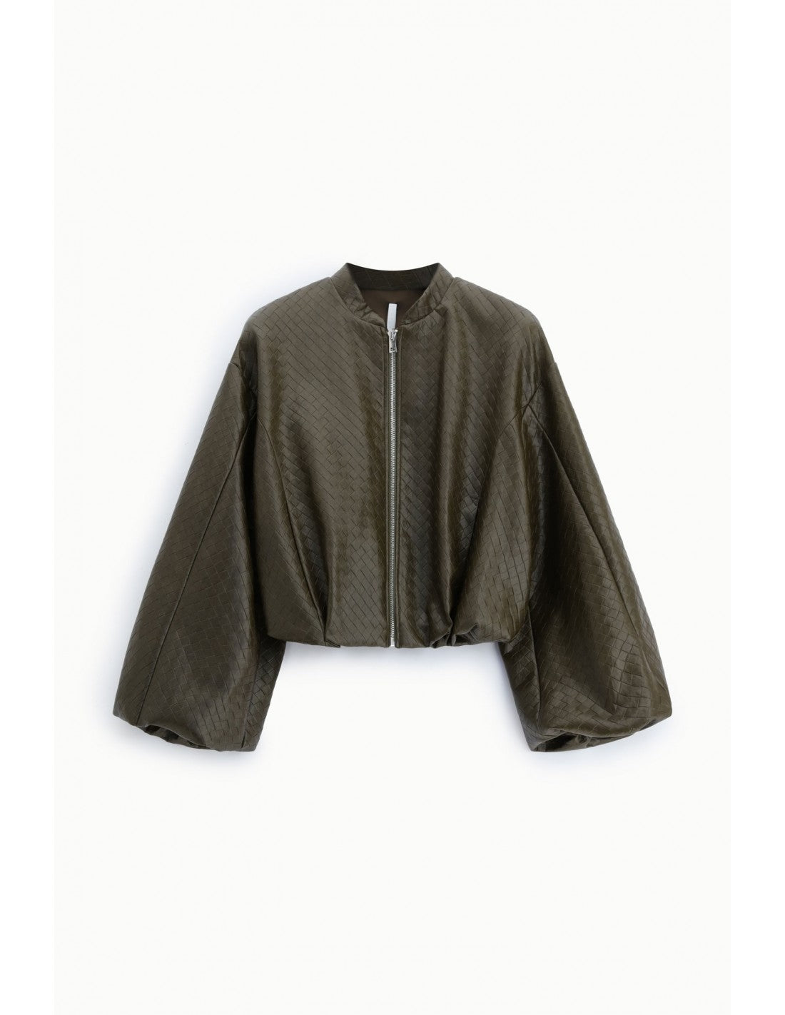 Bomber court éco-cuir tressé gaufré – Imperial Femme