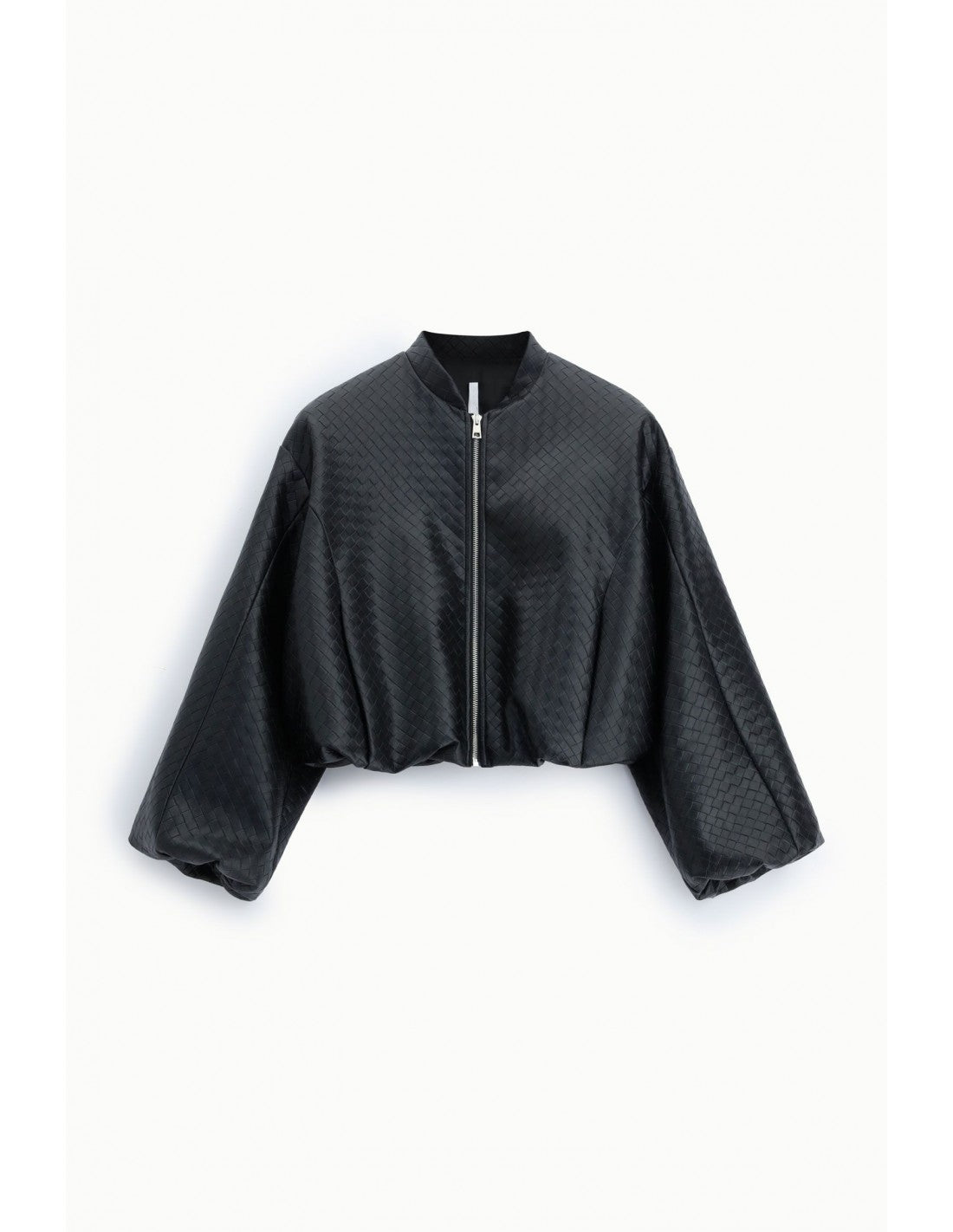 Bomber court éco-cuir tressé gaufré – Imperial Femme