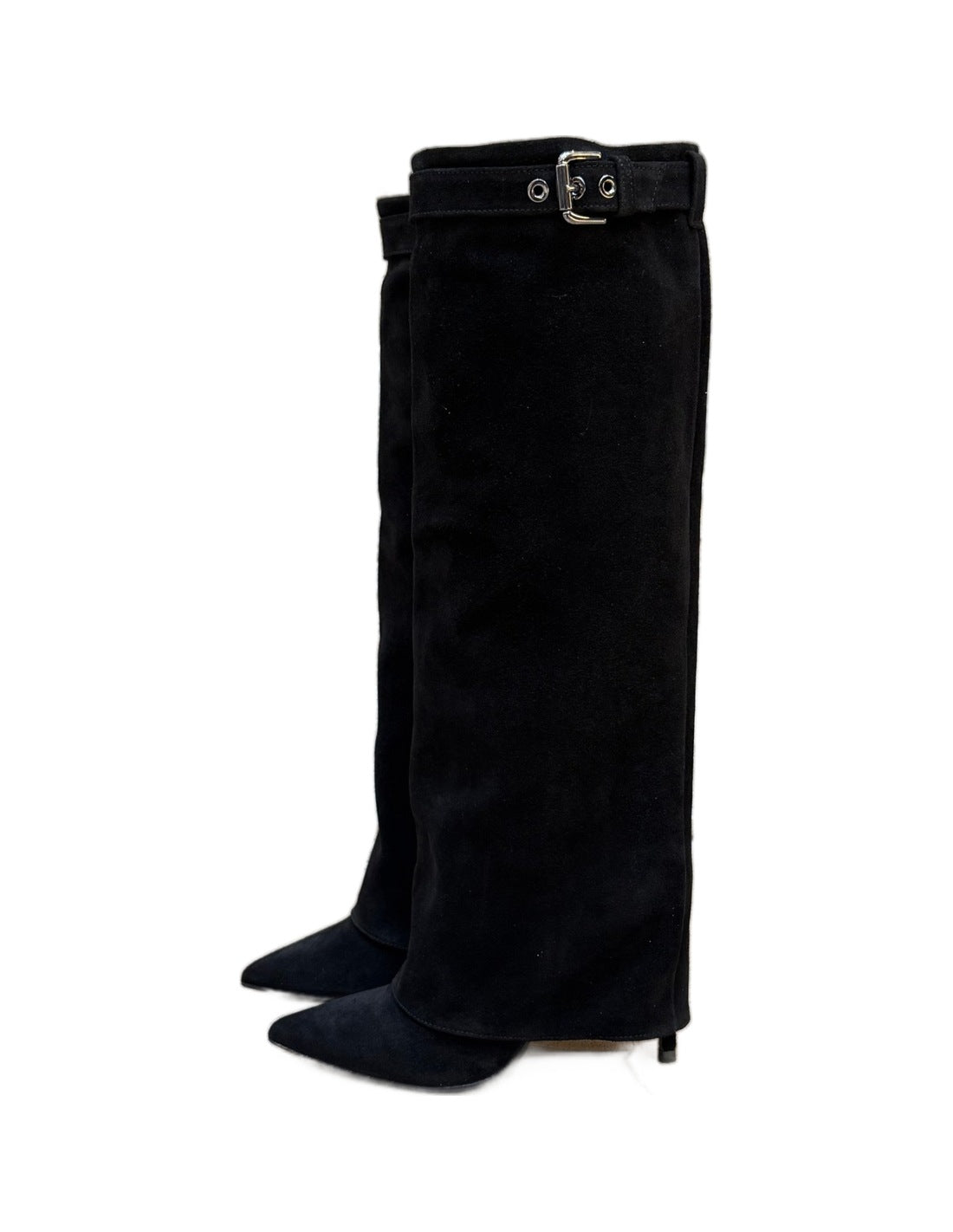 Paire de bottes à guêtre en veau velours Imperial, sangle à boucle