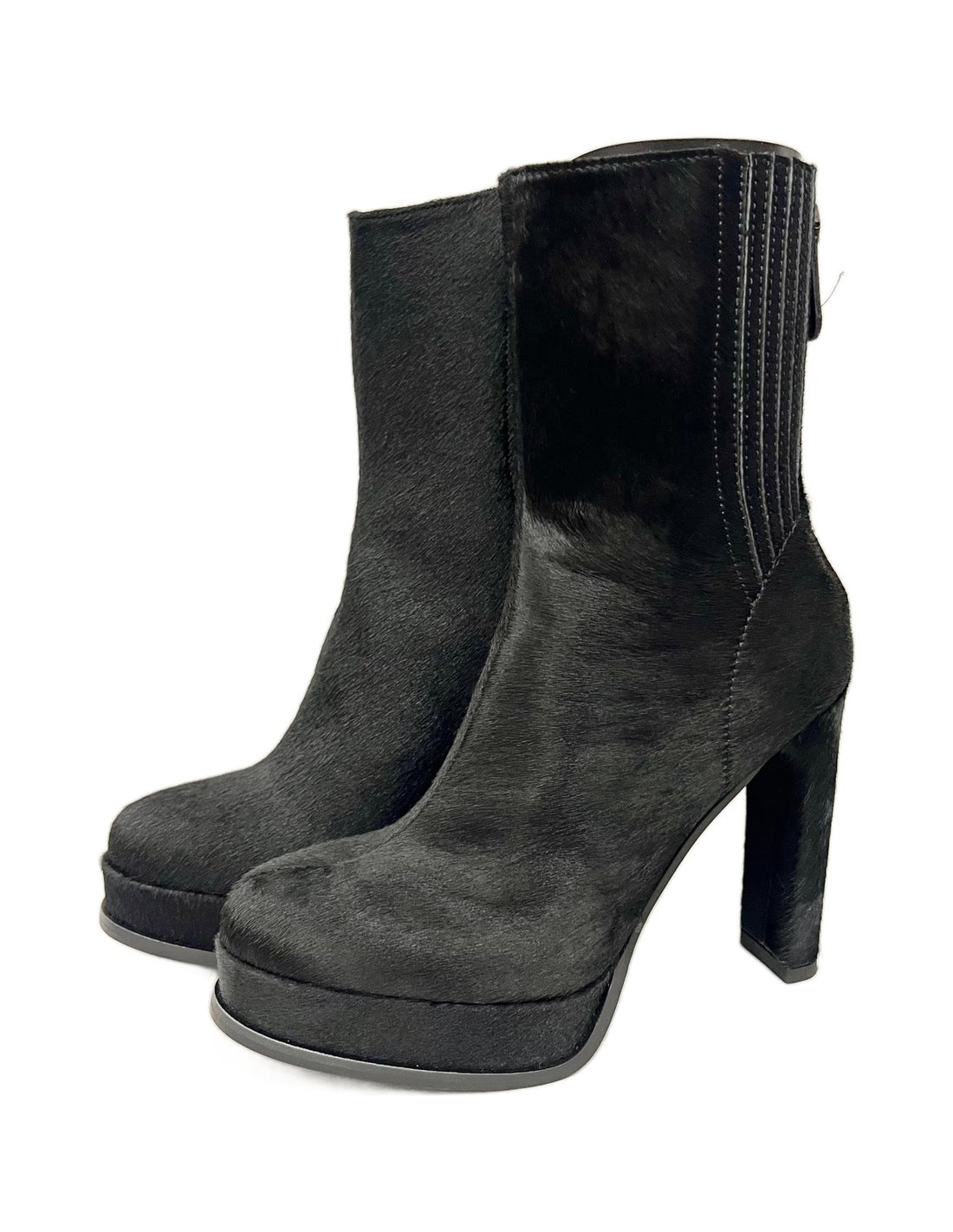 Bottines plateforme effet poulain – noir – Imperial