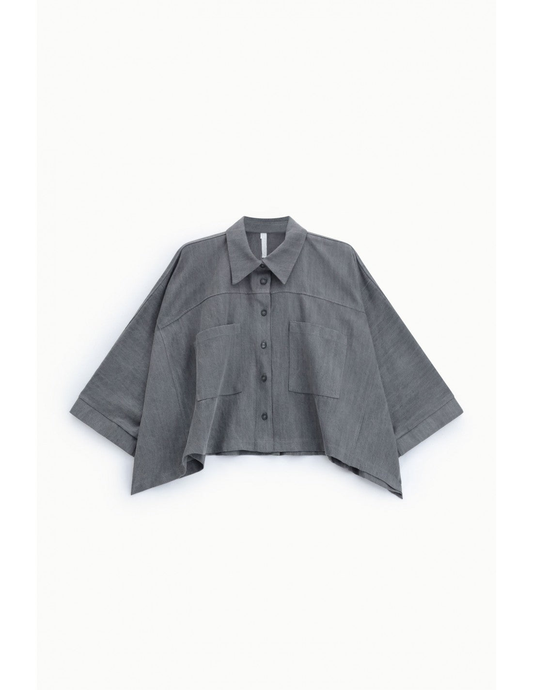 Chemise courte oversize façon denim – Imperial Femme