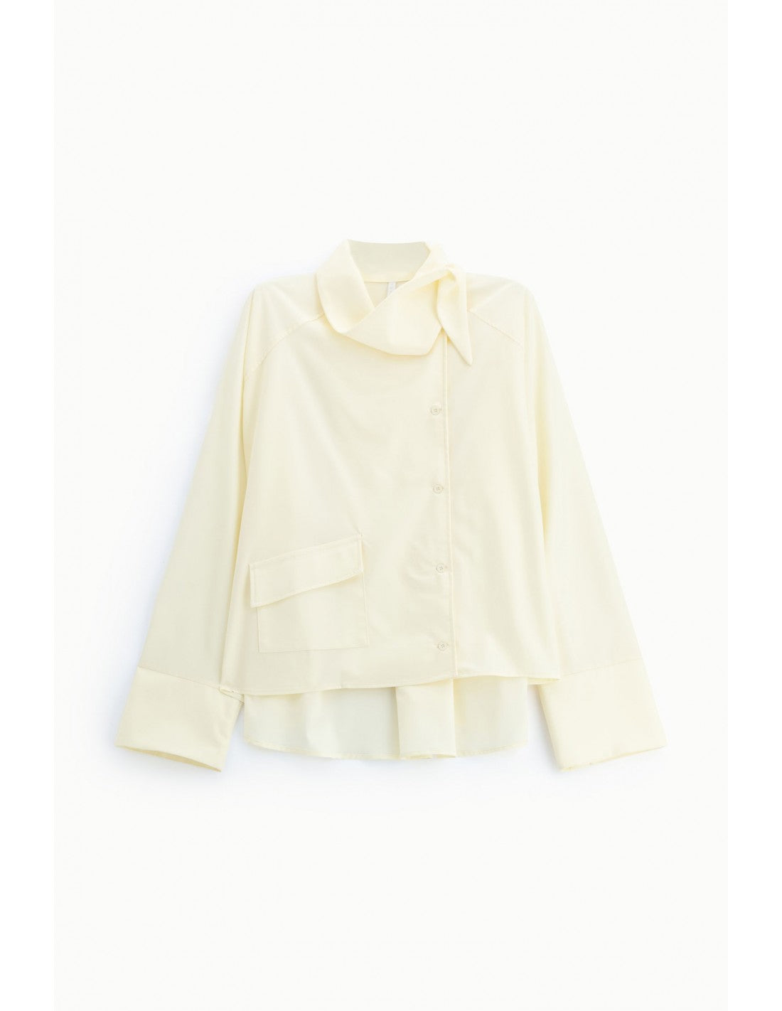 Chemise oversize col lavallière suédine – Imperial Femme