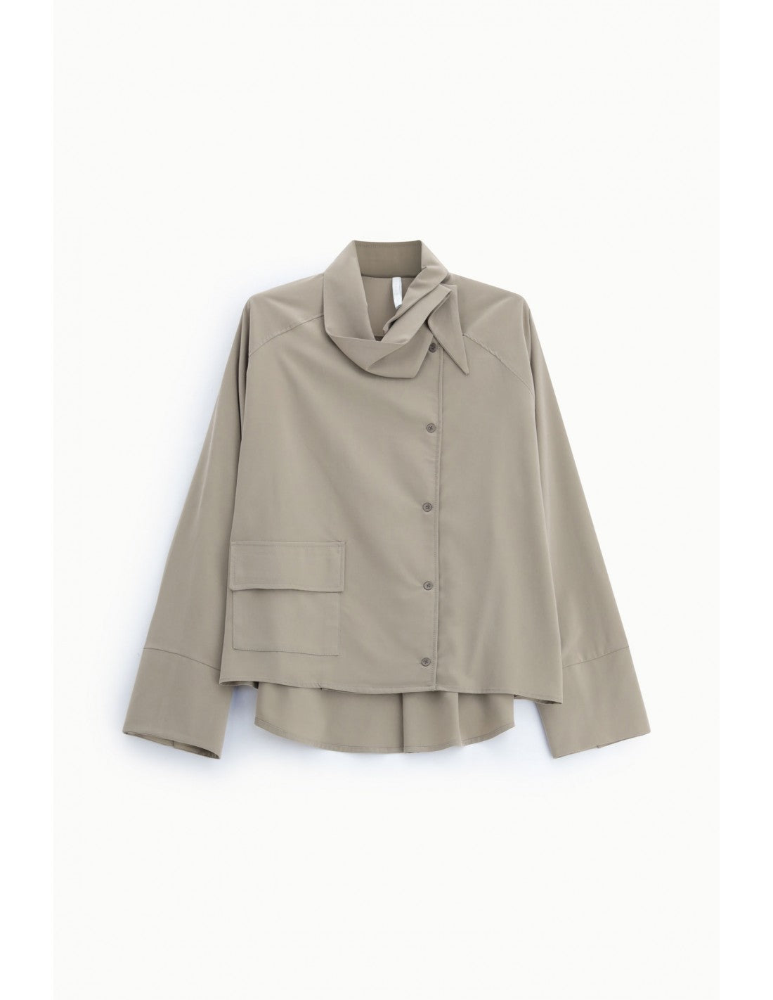 Chemise oversize col lavallière suédine – Imperial Femme