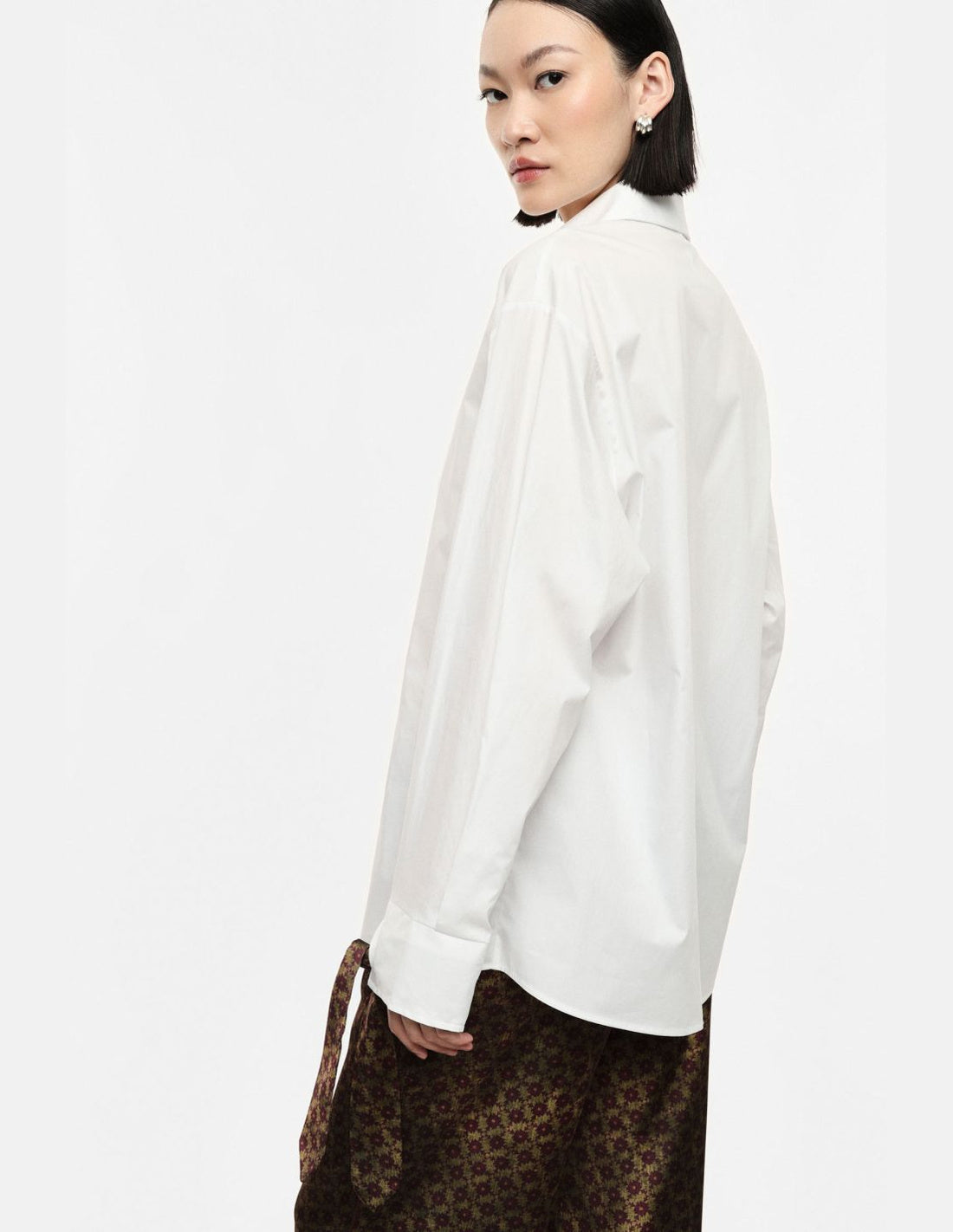 Chemise longue à plastron plissé – Imperial Femme, vue de dos
