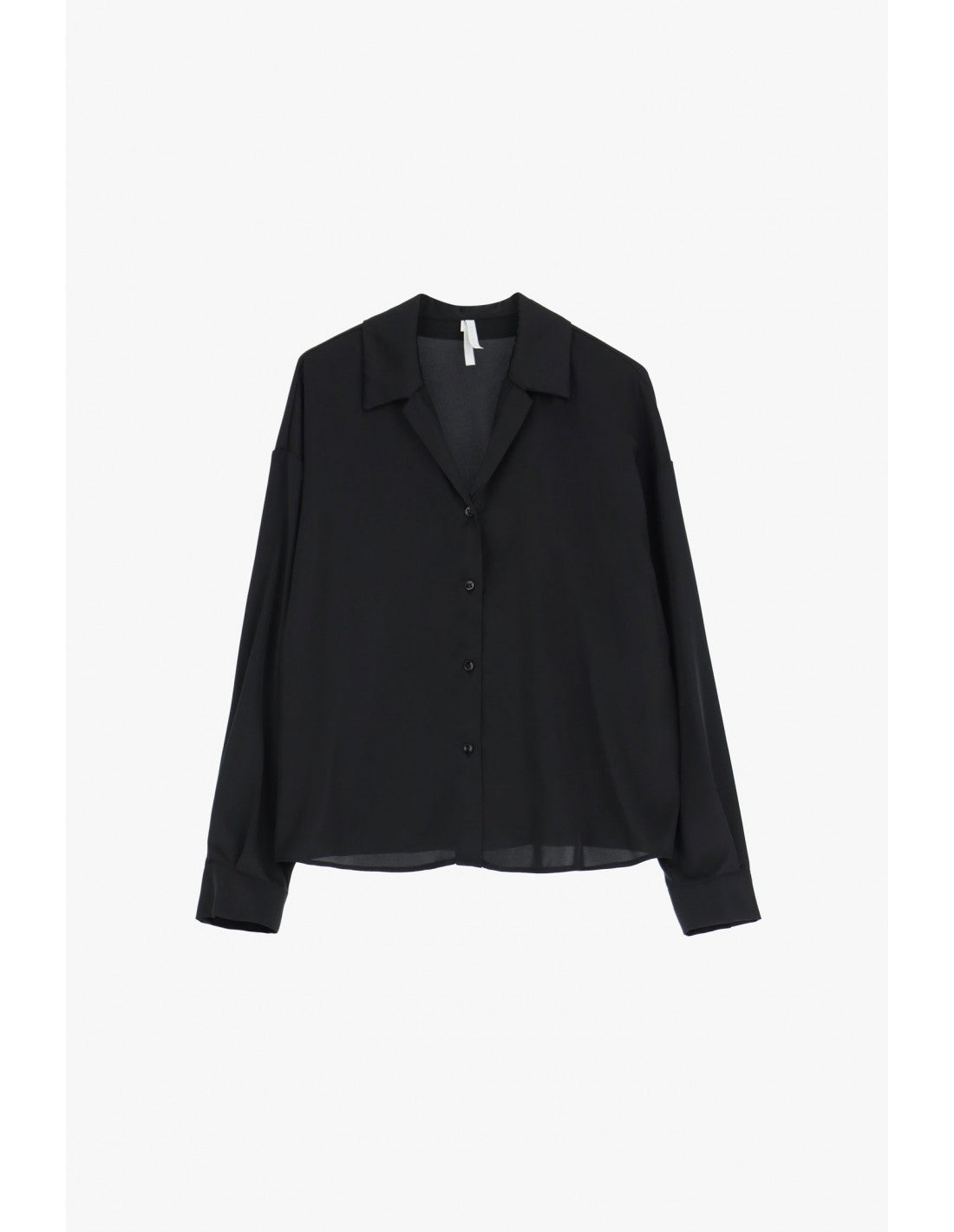 Chemisier oversize manches longues en crêpe satin – Imperial Femme
