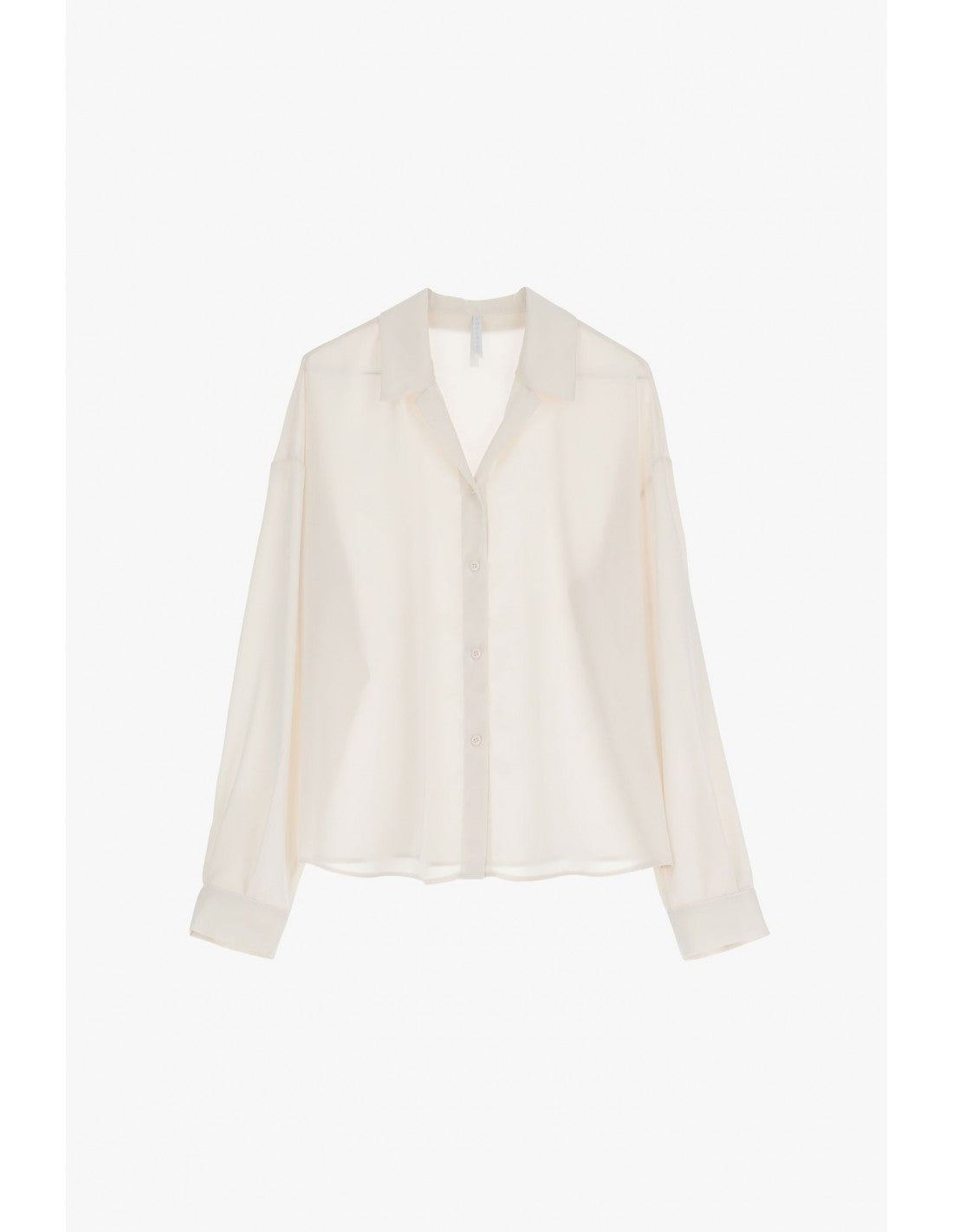 Chemisier oversize manches longues en crêpe satin – Imperial Femme