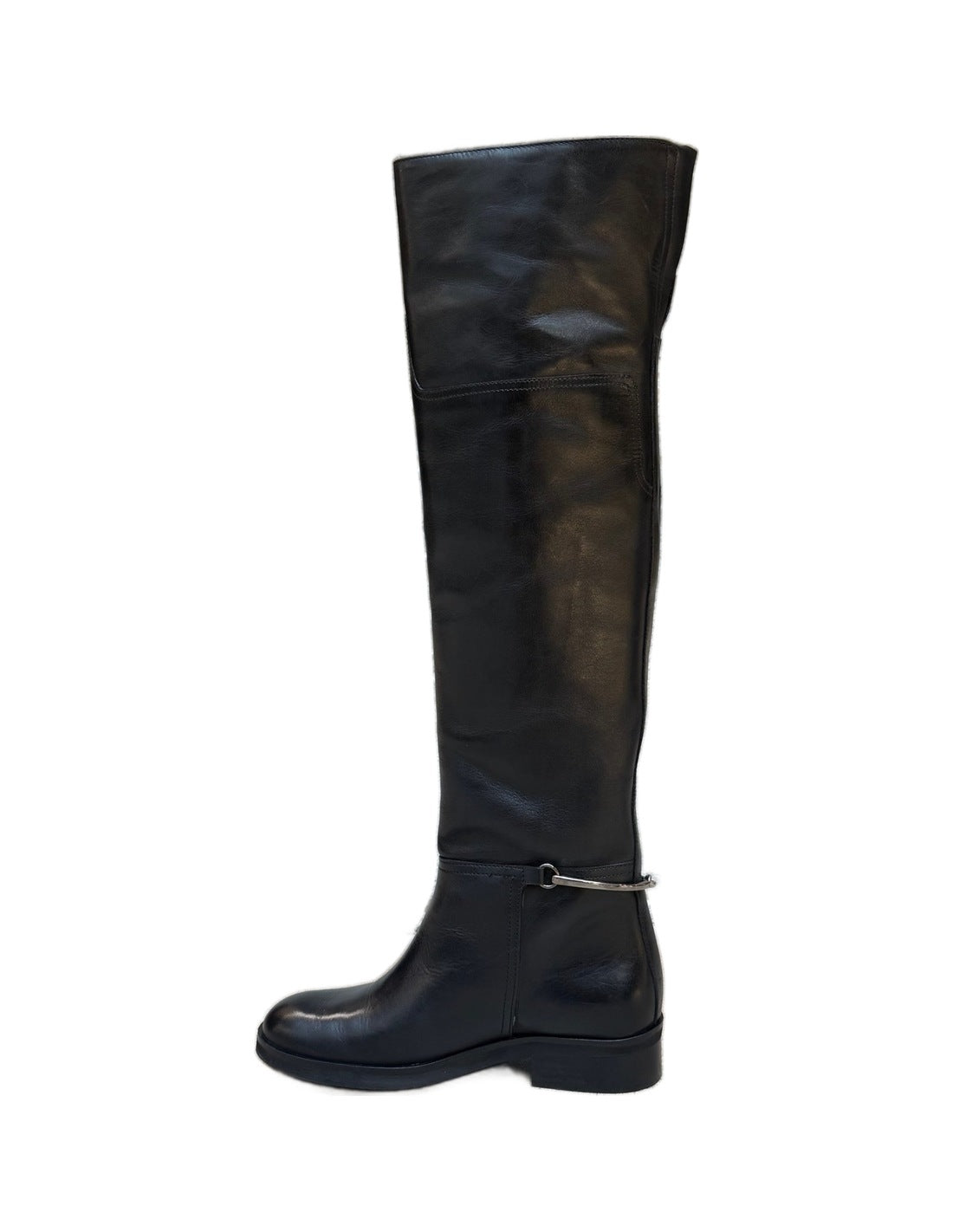Cuissardes cavalières en cuir, profil avec mors métallique – noir – Imperial Femme
