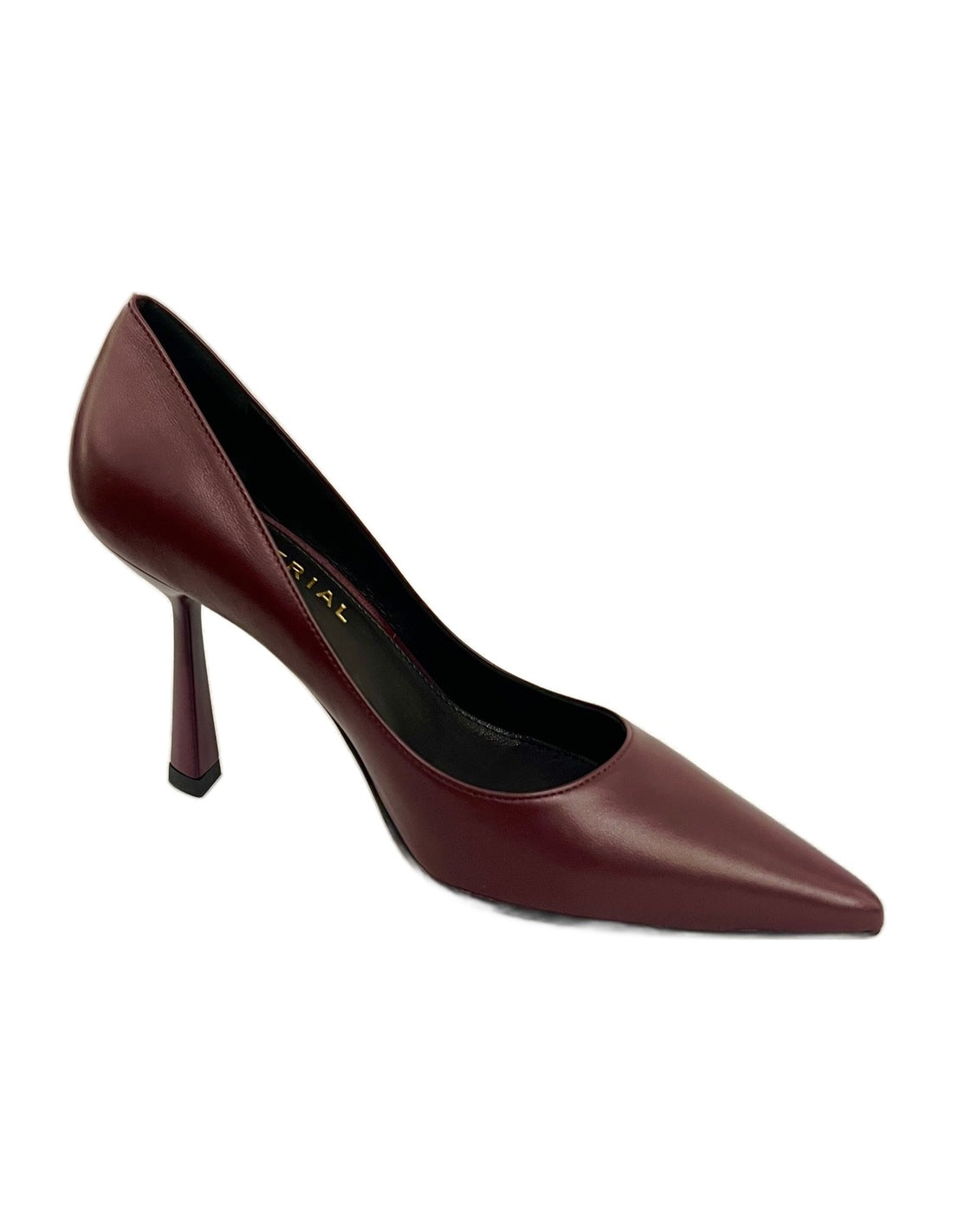 Escarpins pointus en cuir à talon aiguille, profil – prune – Imperial