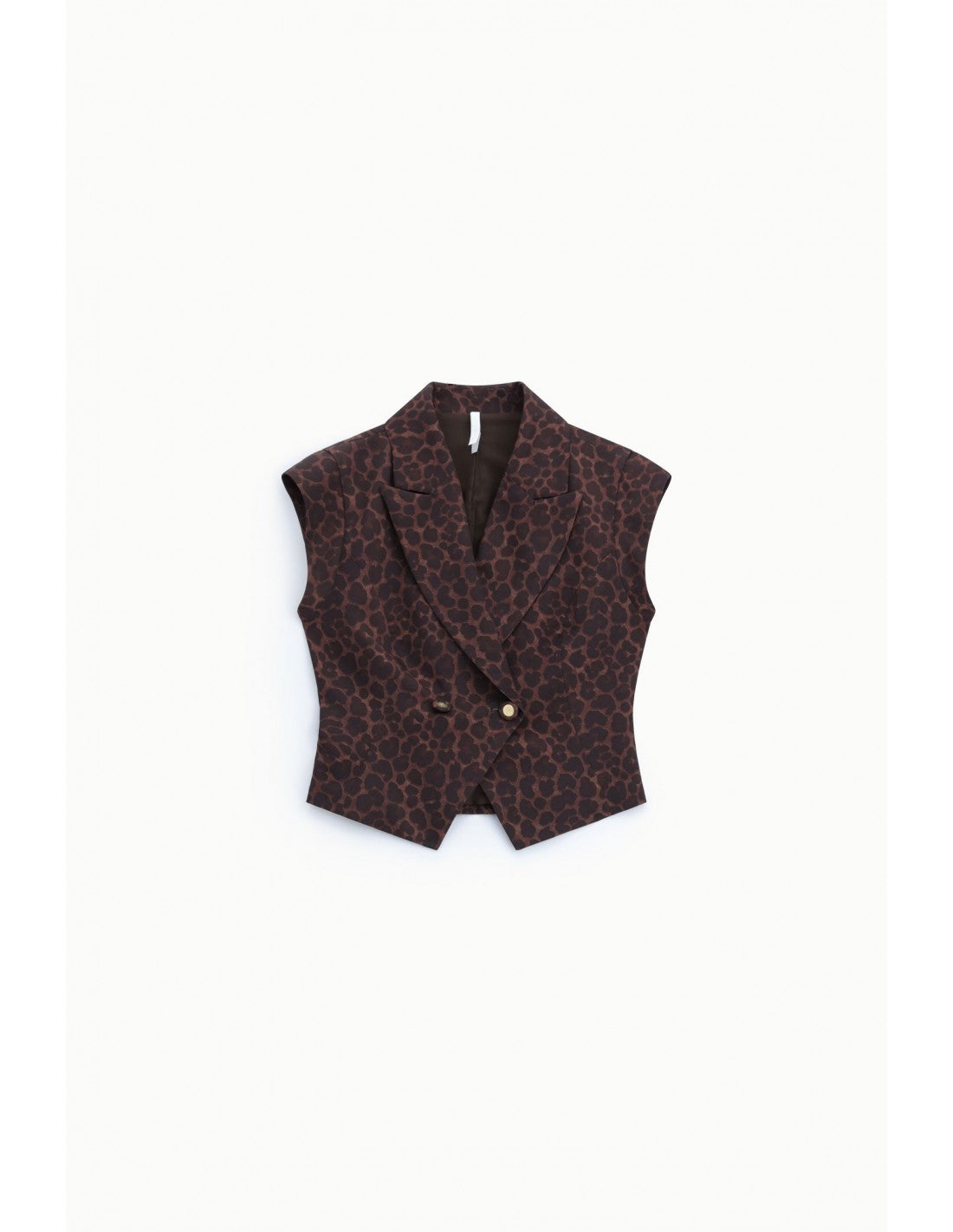 Gilet blazer sans manches imprimé panthère – Imperial Femme