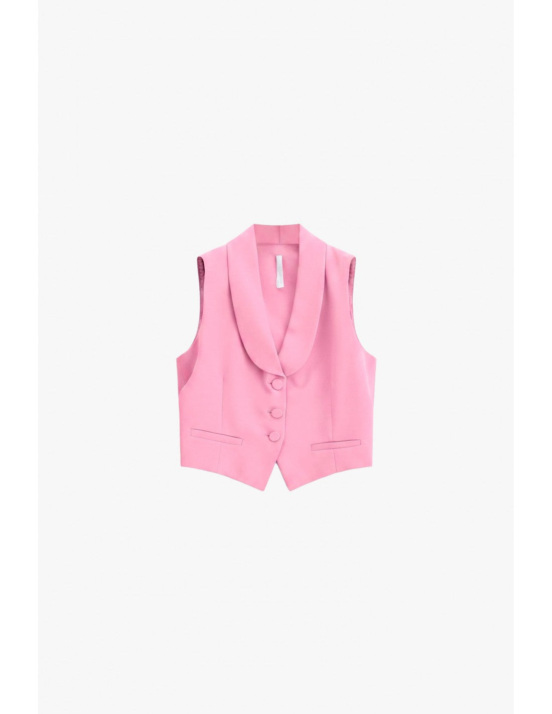 Gilet tailleur ajusté col châle en crêpe – Imperial Femme