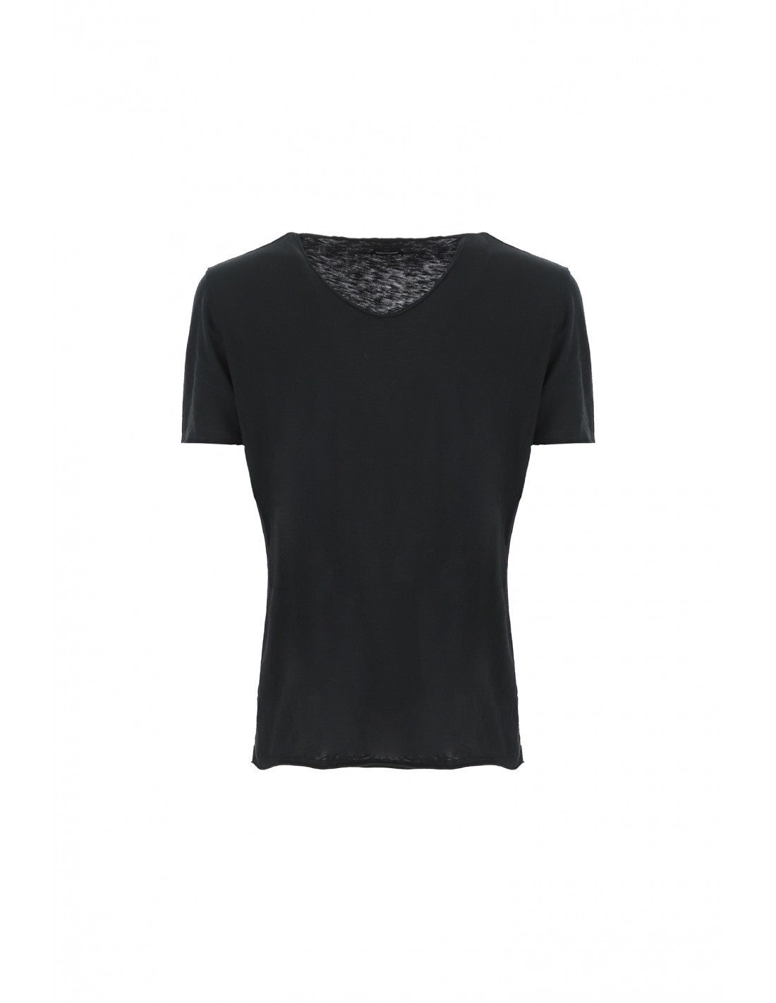 T-shirt Imperial Homme col V en coton flammé à finitions roulottées