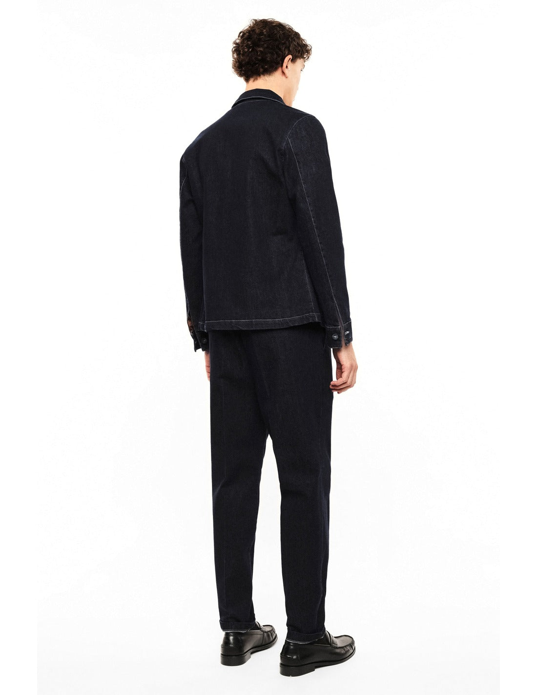 Pantalon en denim porté, dos – Bleu denim – Imperial Homme