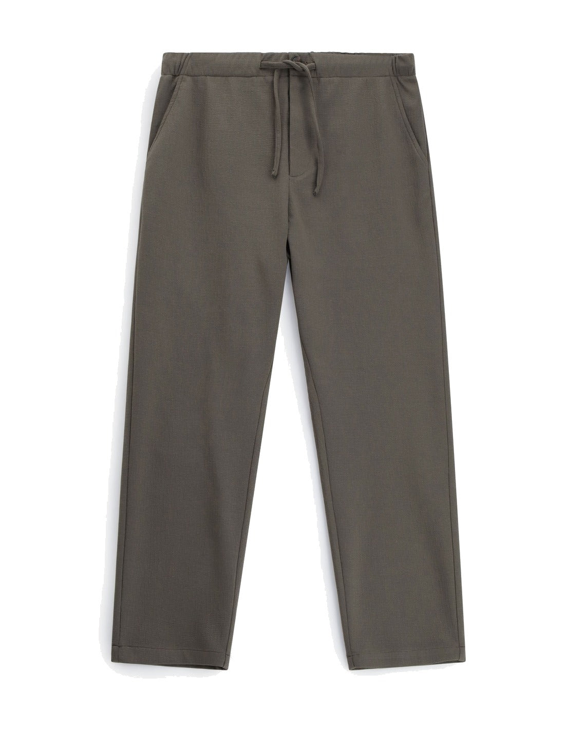 Pantalon fluide à cordon à plat – taupe – Imperial Homme