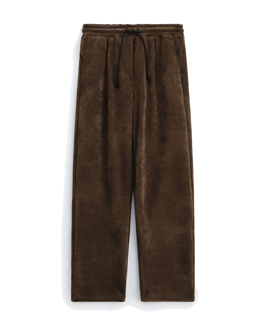 Pantalon droit à cordon en velours à plat – marron – Imperial Homme