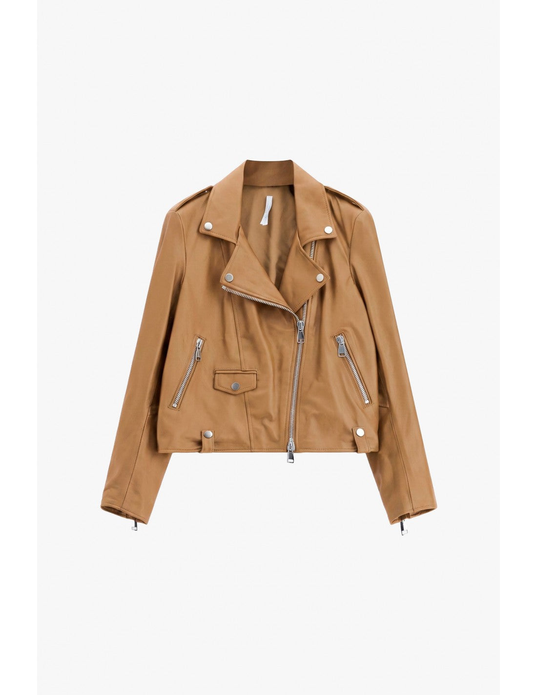 Perfecto court en cuir d'agneau – Imperial Femme