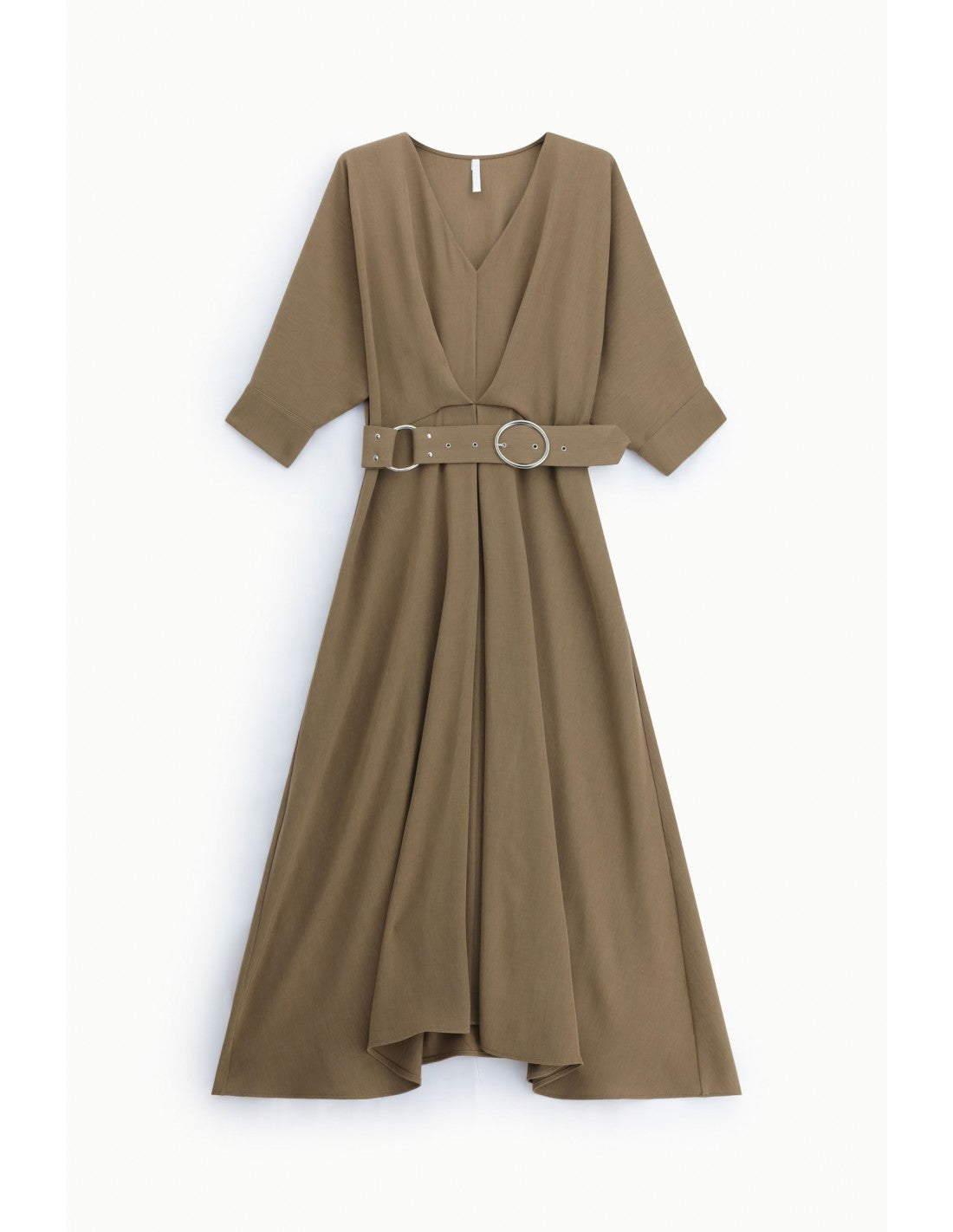 Robe longue ceinturée boucle anneau manches kimono – Imperial Femme