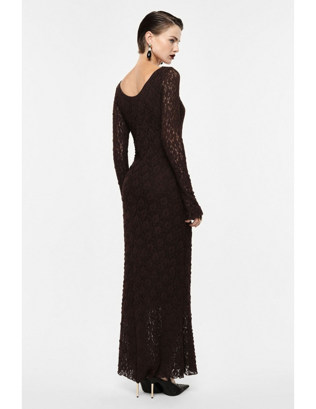 Robe longue dentelle manches longues Imperial Femme