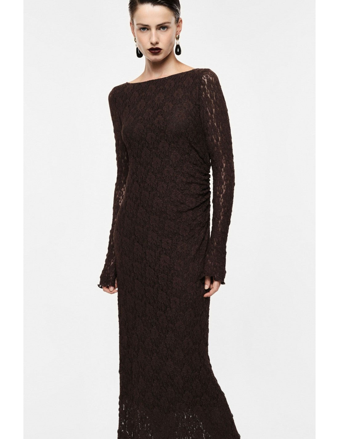 Robe longue dentelle manches longues Imperial Femme