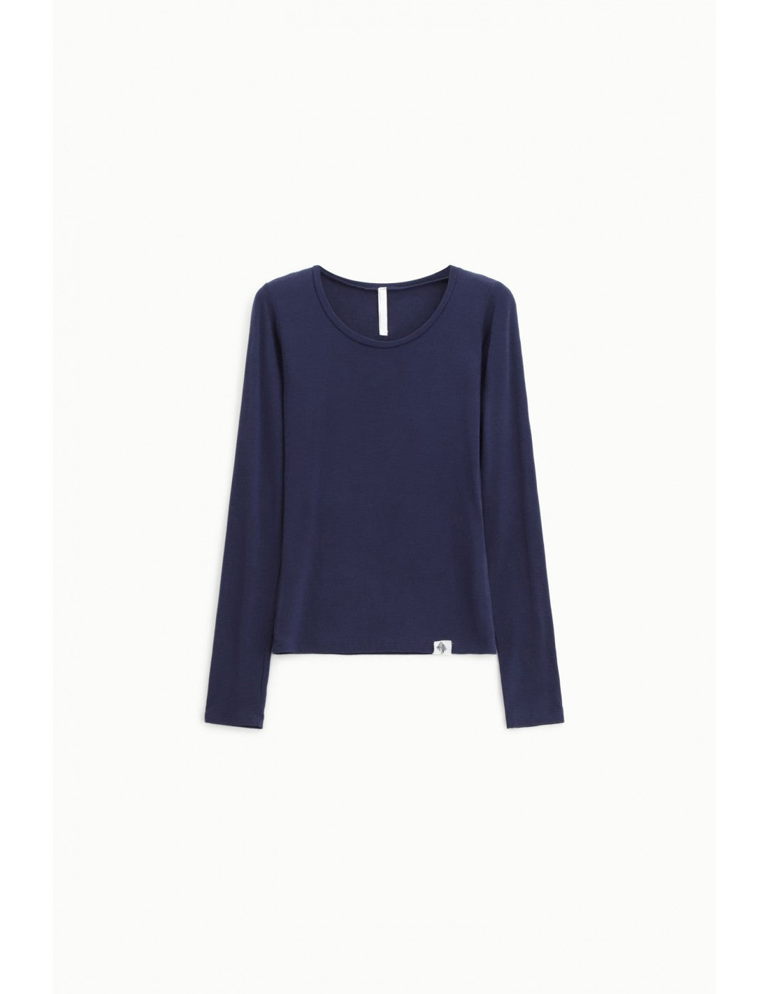 T-shirt seconde peau col rond en laine et lyocell – Imperial Femme