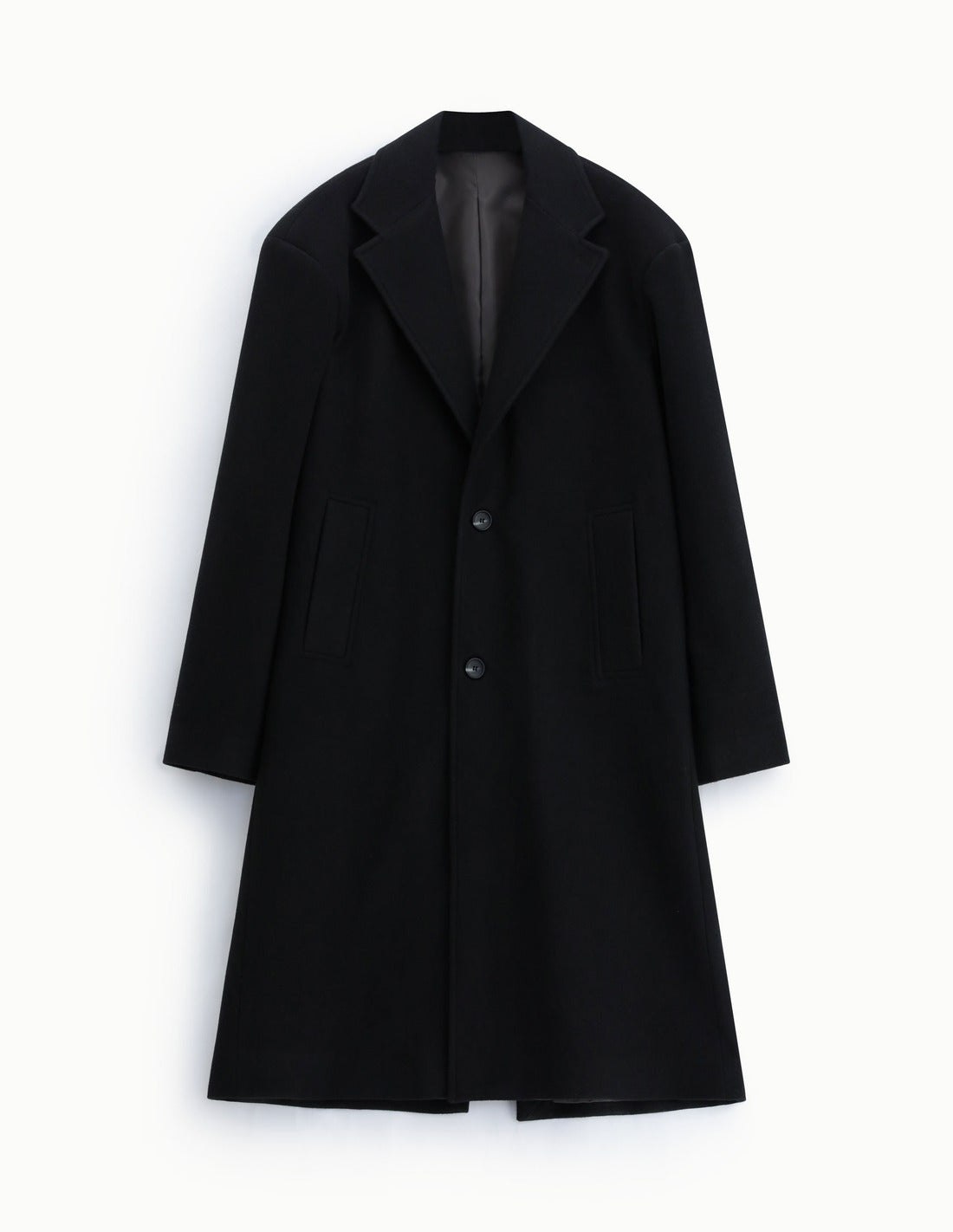 Manteau long oversize en laine mélangée à plat – Imperial Homme
