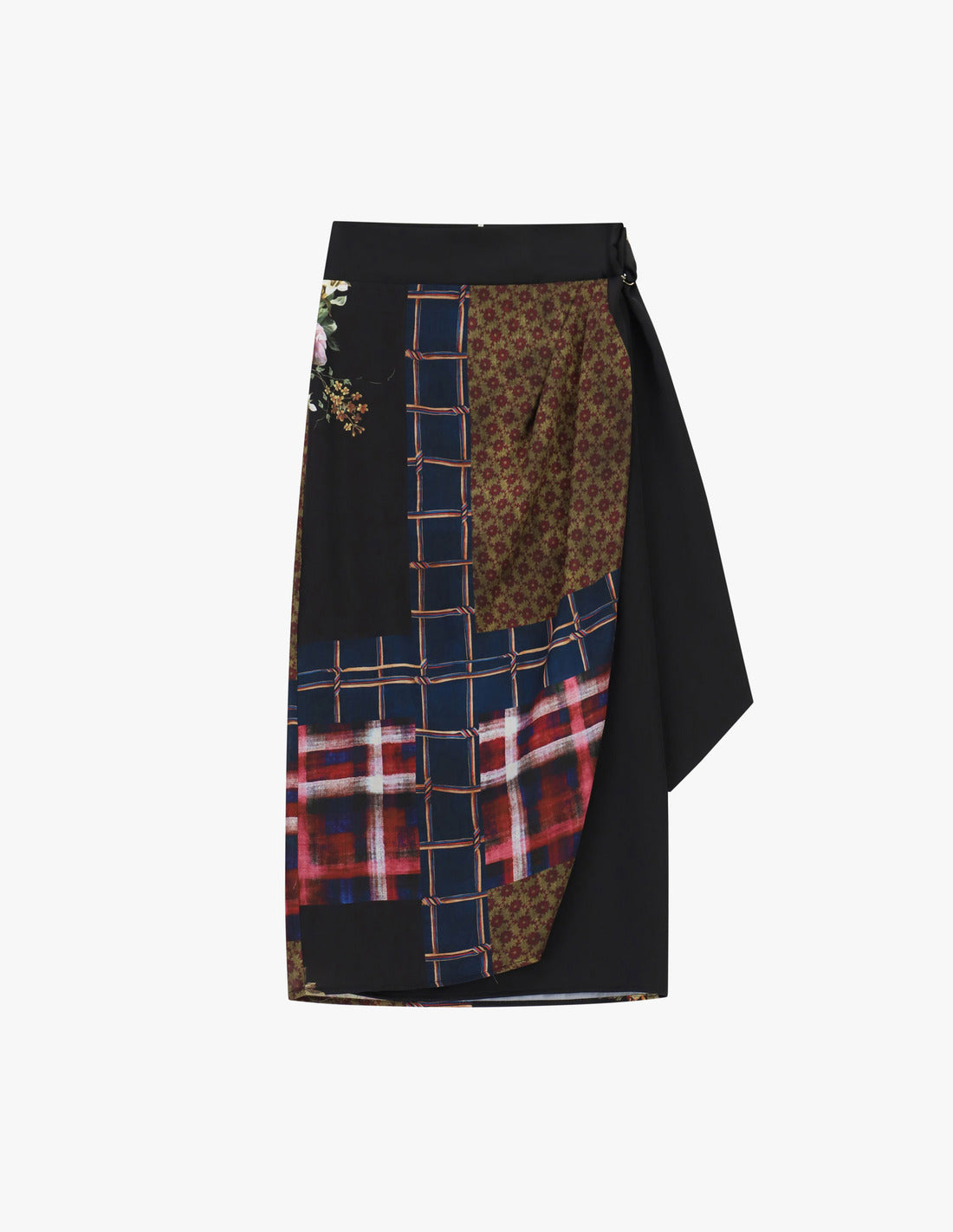 Jupe midi patchwork imprimée à plat – Imperial Femme
