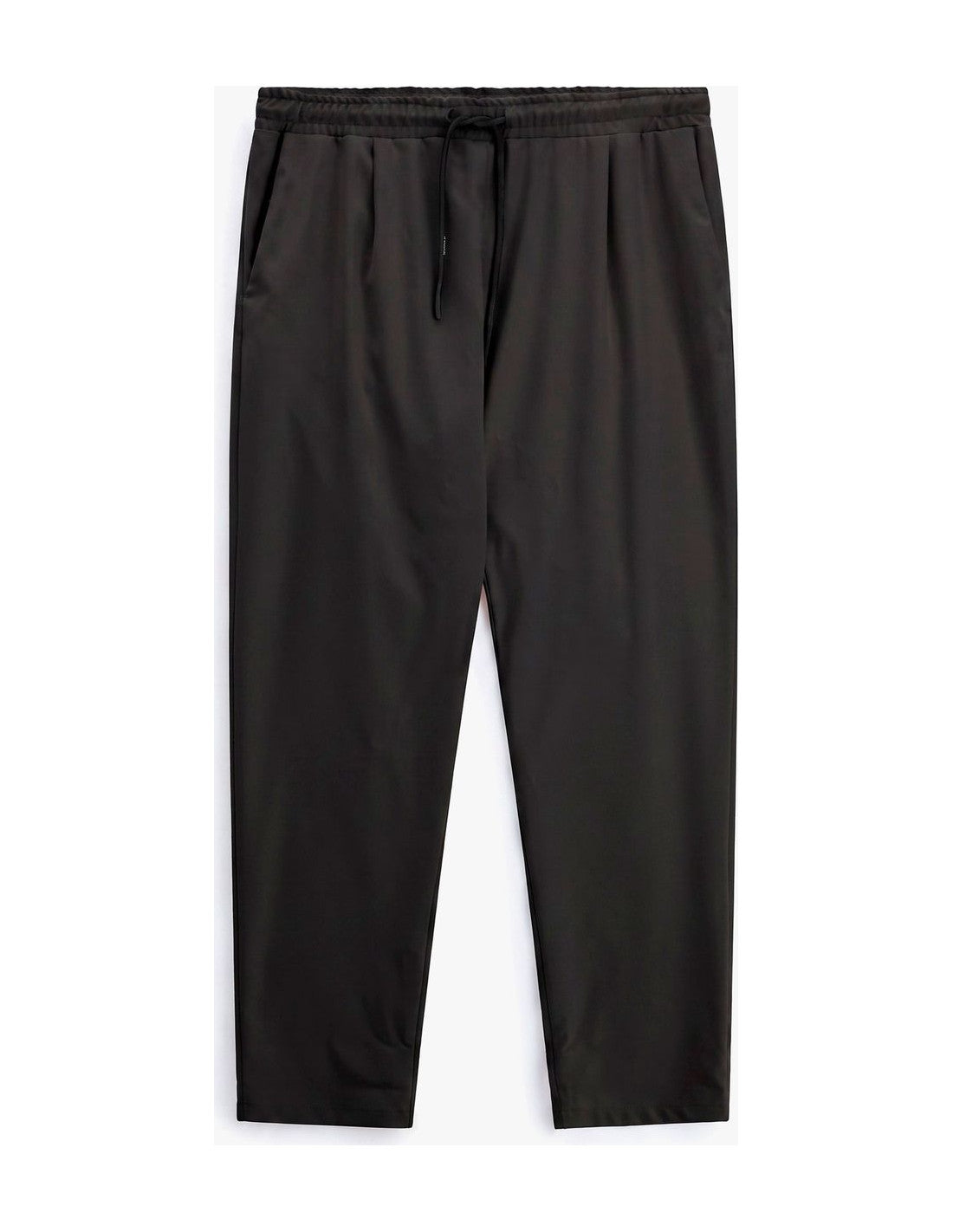 Pantalon de ville coupe jogging, noir, à plat