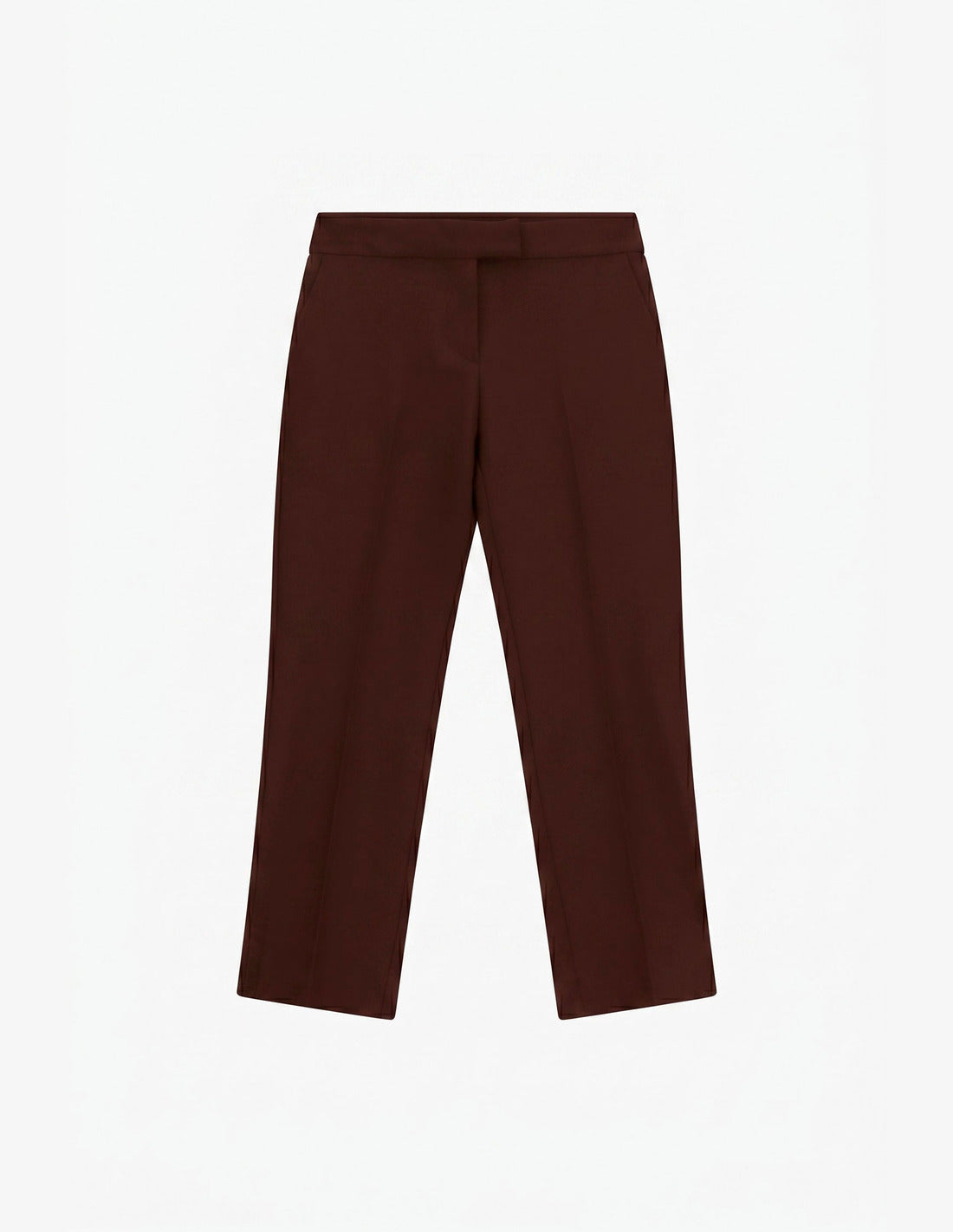 Corsaire de tailleur à pli marqué à plat – marron – Imperial Femme