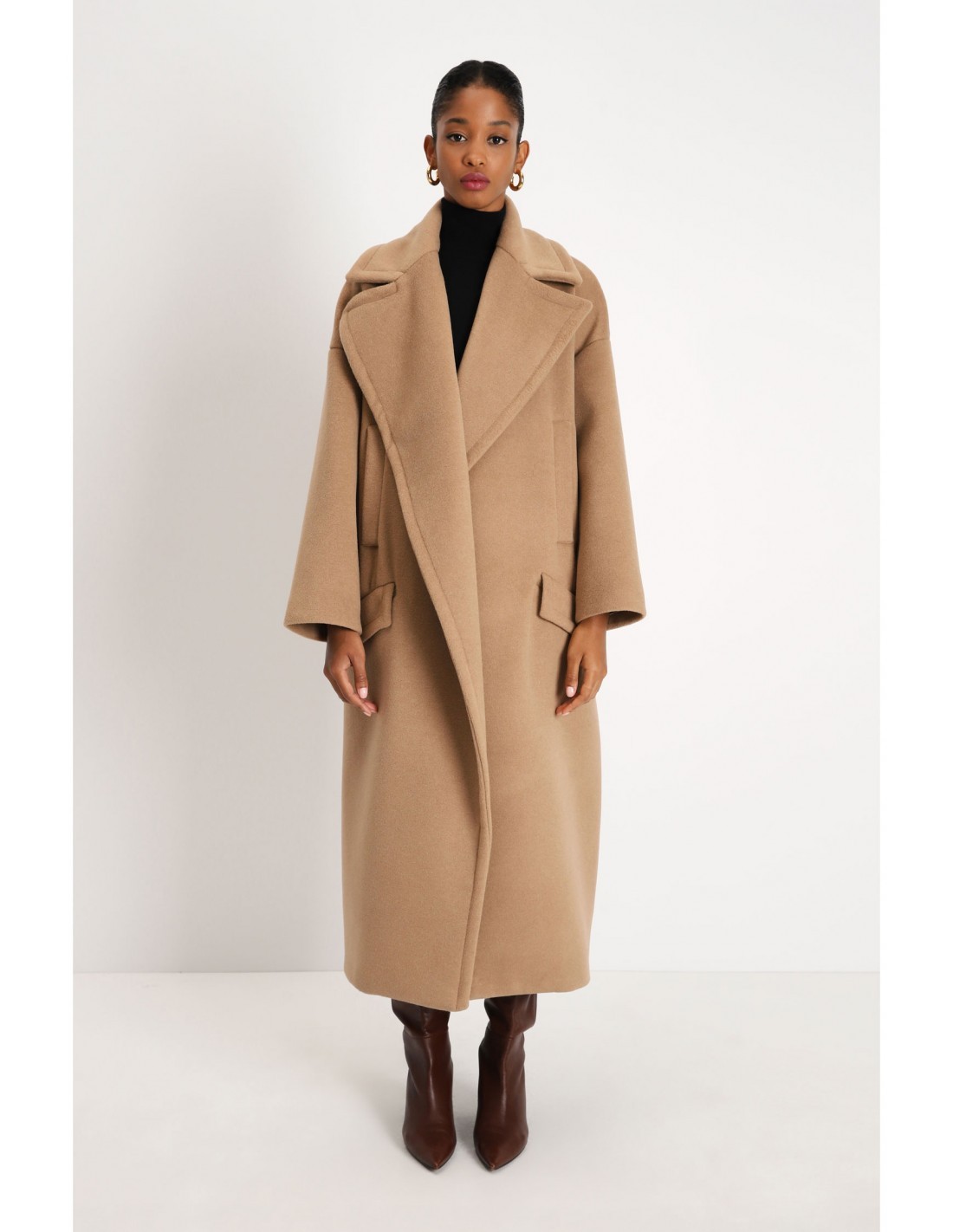 Manteau camel best sale oversize femme