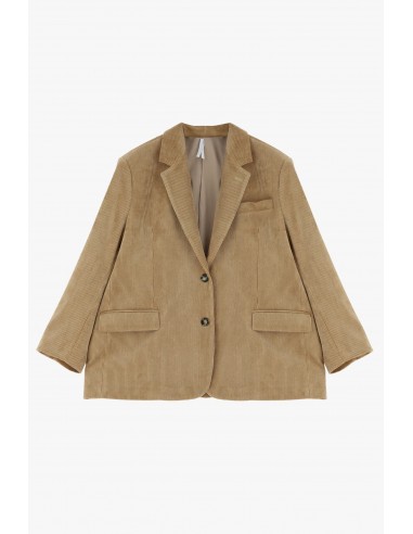 Blazer oversize en velours côtelé camel Imperial Femme