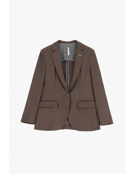 Blazer de tailleur coupe droite taupe Imperial Femme