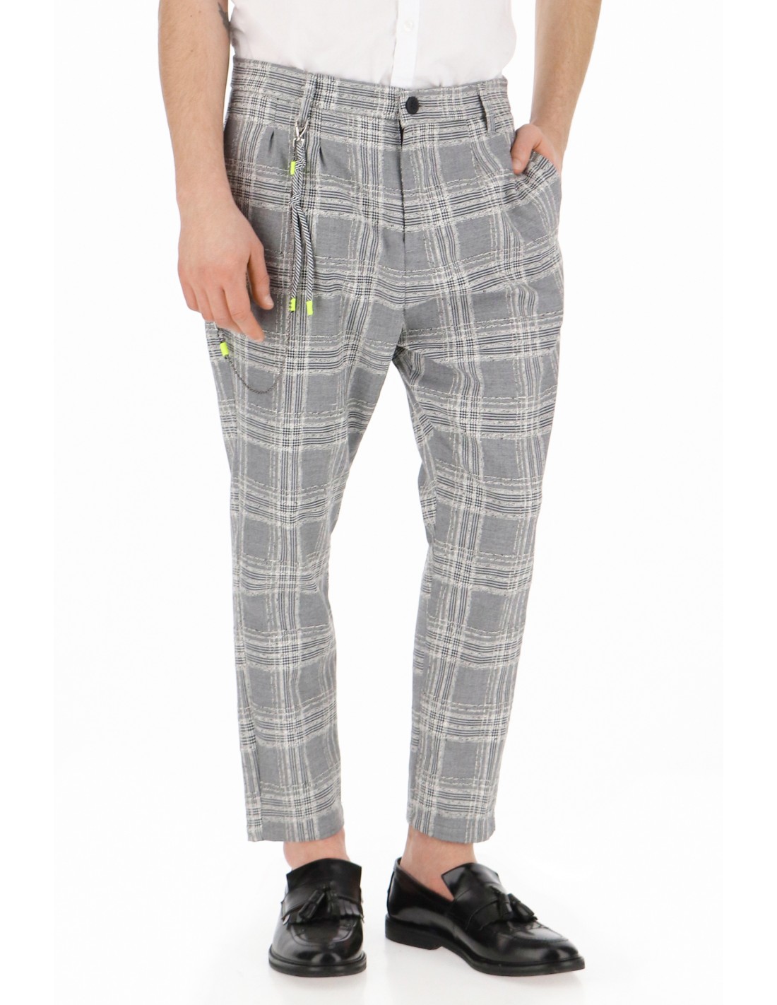 PANTALON IMPERIAL HOMME A MOTIF PRINCE DE GALLES TEXTURE