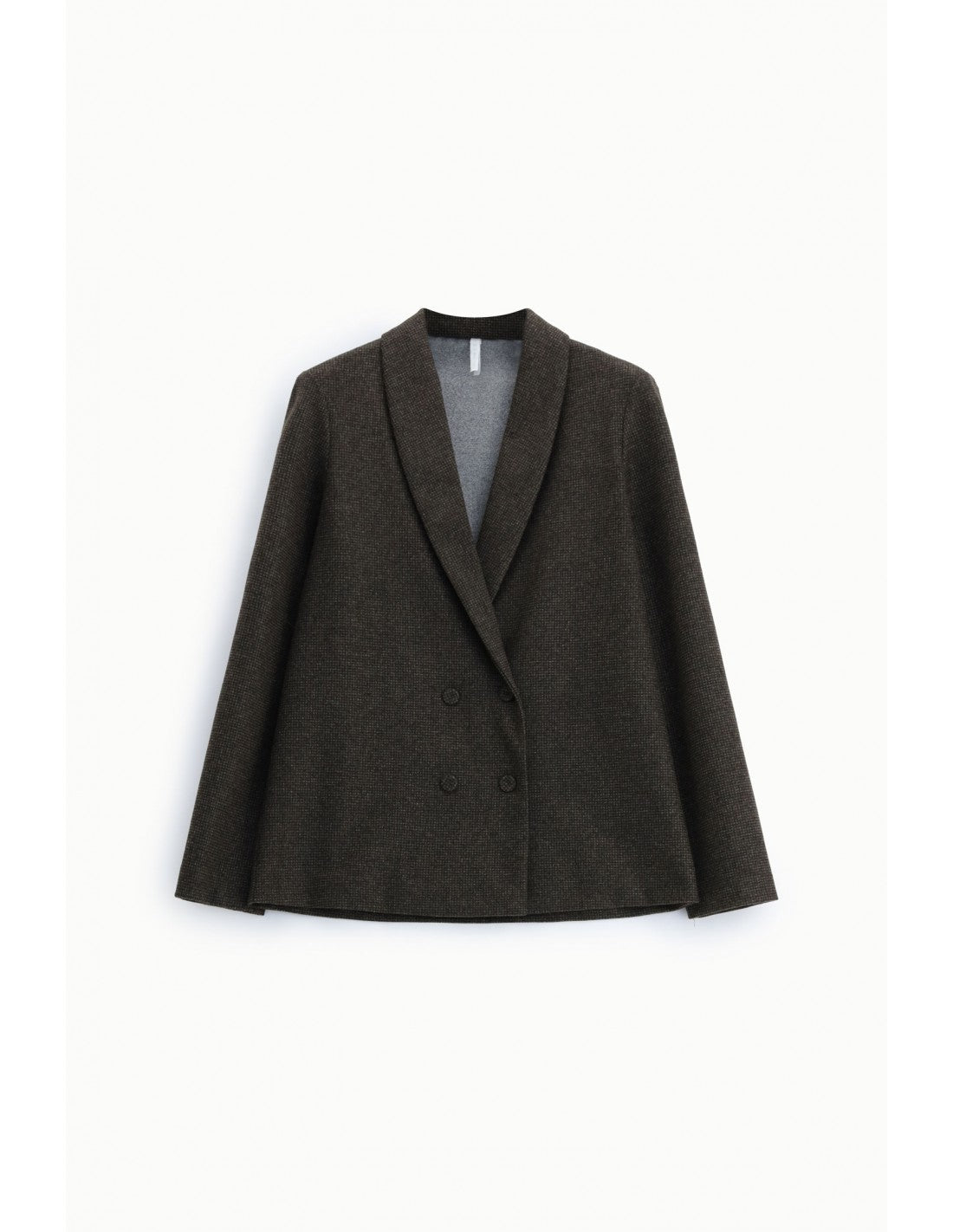 Blazer croisé col châle en drap micro-carreaux Imperial Femme