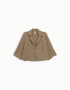 Chemise courte col tailleur, à plat