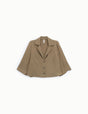Chemise courte col tailleur, à plat