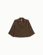 Chemise courte col tailleur, à plat