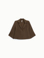 Chemise courte col tailleur, à plat