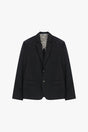 Blazer droit deux boutons doublure fantaisie à plat – Noir – Imperial Homme