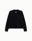 Pull col polo en maille fine, à plat