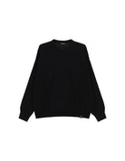 Pull col rond en maille laine mélangée à plat – noir – Imperial Homme