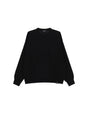Pull col rond en maille laine mélangée à plat – noir – Imperial Homme