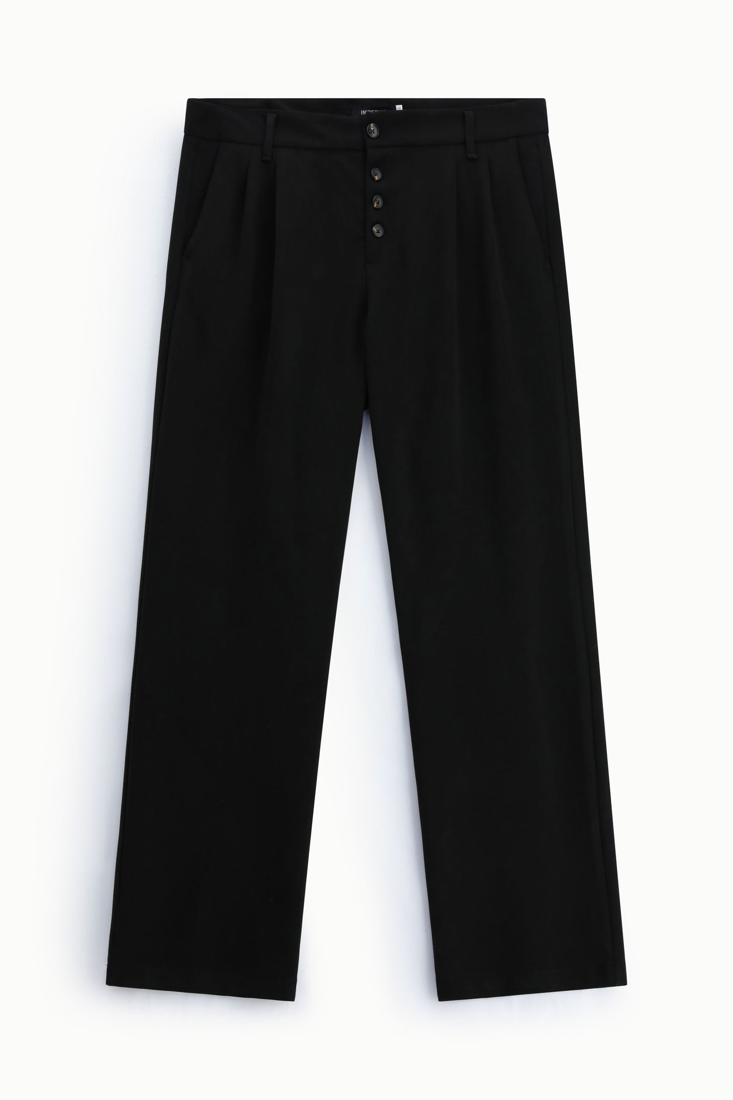 Pantalon droit à pinces et braguette boutonnée à plat – Imperial Homme