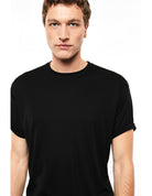 T-shirt col rond coupe regular porté, buste – noir – Imperial Homme